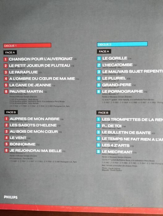 Disco de vinil LP duplo Georges Brassens