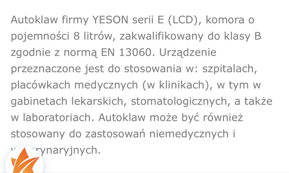 Autoklaw na gwarancji