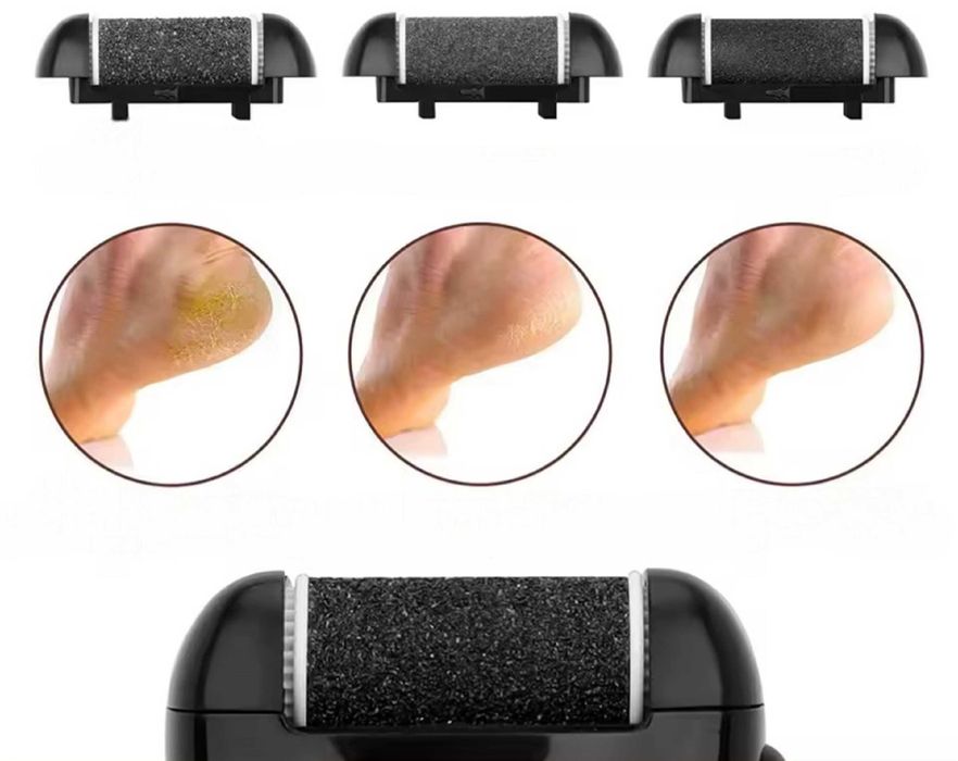 Pilnik Elektryczny Frezarka Tarka Do Pięt Stóp Pumeks Rolki USB Zestaw