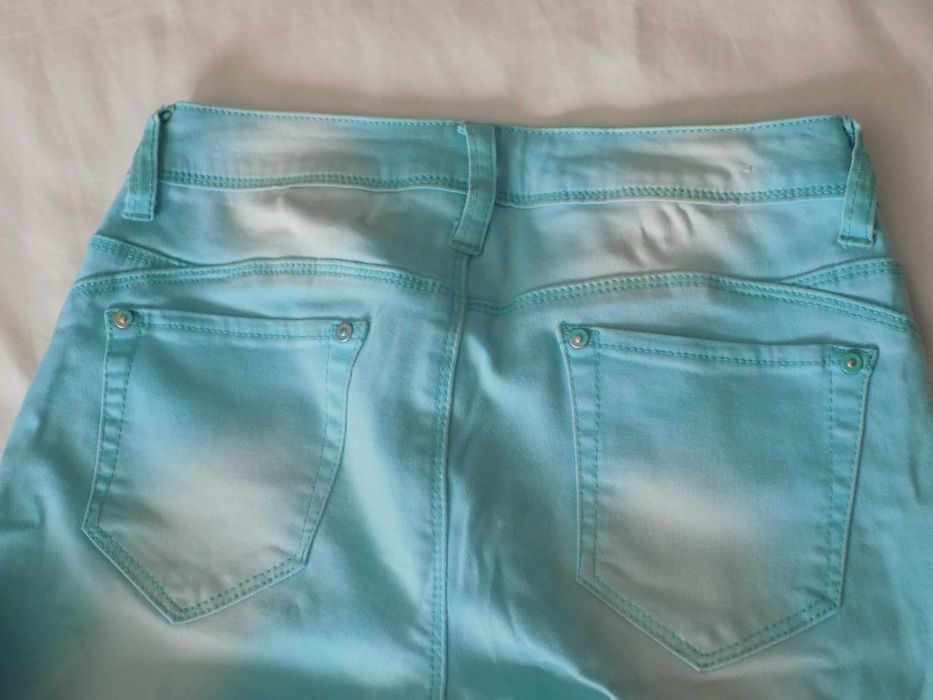 Calças Skinny Turquesa