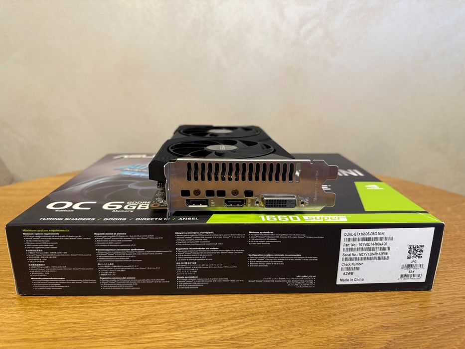 Продам Відеокарту Asus GeForce GTX 1660 SUPER Dual Mini OC, 6GB
