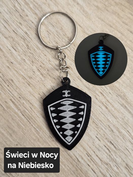 Breloczek Koenigsegg - Świeci w Nocy! 3d -Druk3d fidget Keychain
