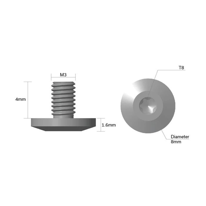 Śruby pivota Civivi Satin i Black Stainless Steel 8 mm - 2 (CA-11B)