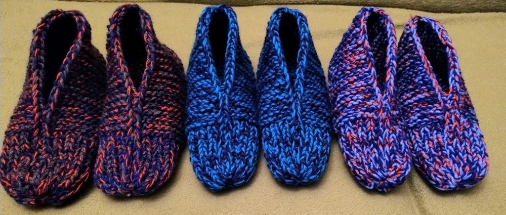 Bambosze  kapcie ręcznie robione z włóczki