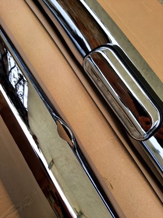 Хром бампер ВАЗ 2103 в сборе клыки , подсветка номера