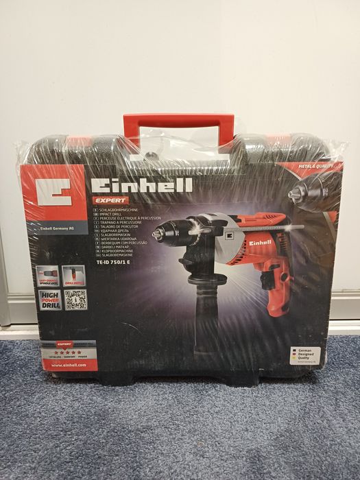 Solidna wiertarka udarowa Einhell TE‑ID 750/1 E – 750 W do domu i wars