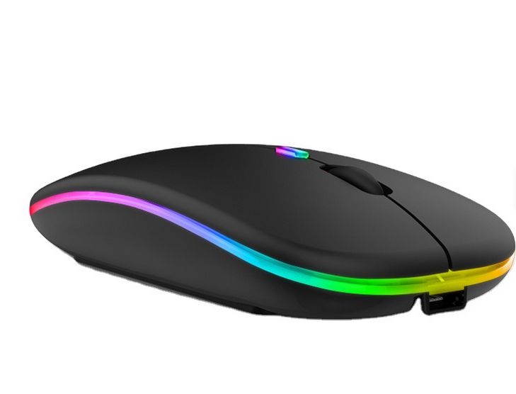 CYX Bezprzewodowa mysz dual mode 2.4G/BT RGB 1600 DPI czarna