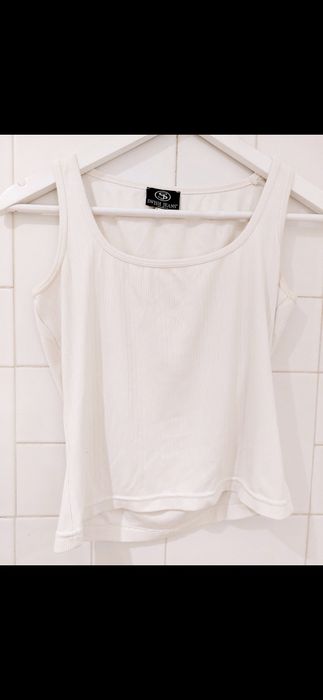 Top branco swiss jeans