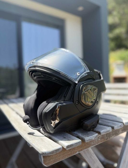 Capacete modular LS2 FF906 Advant preto mate, tamanho S