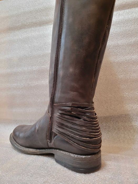 Новые кожаные  сапоги, р.41, осень