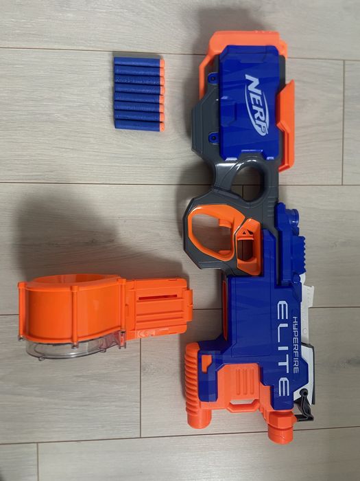 Karabin automatyczny NERF N-Strike Elite HyperFire + Magazynek bębnowy