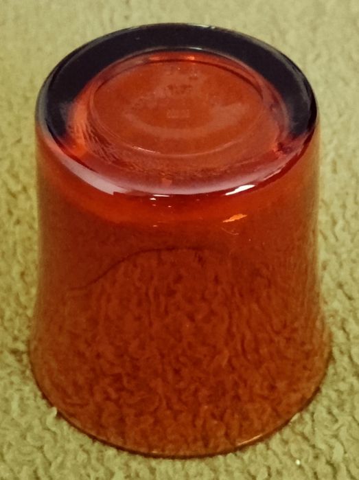 Szklanki DURALEX Amber Empilable 7,5 cm 6 szt. Vintage France.