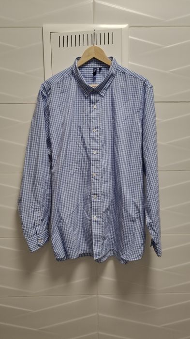Koszula Premier r. 3XL kratka niebieska