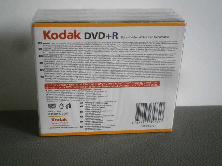 Płyta Dvd Kodak DVD+R 4,7GB 10szt