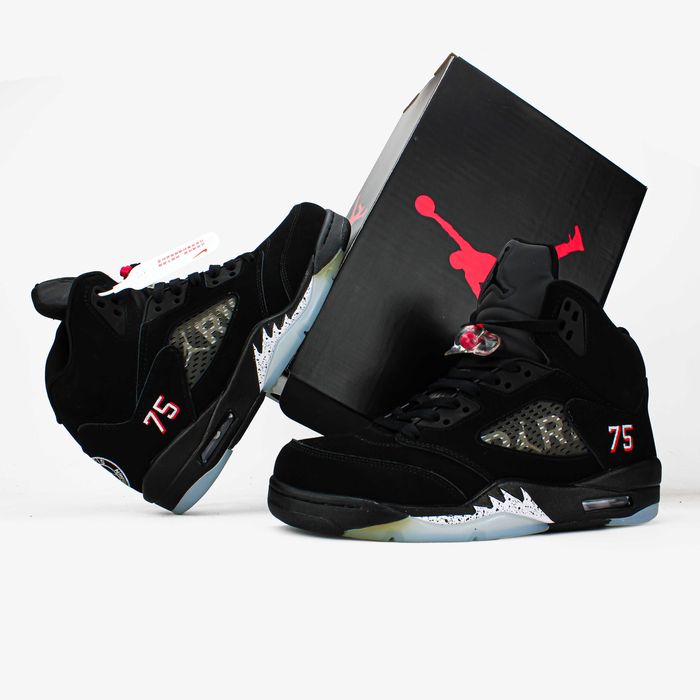 ! РОЗПРОДАЖ ! Nike Air Jordan 5 x PSG Blue White Black 41 42 43 44 45