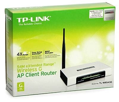AP Client Router Tp-link TL-WR543G.