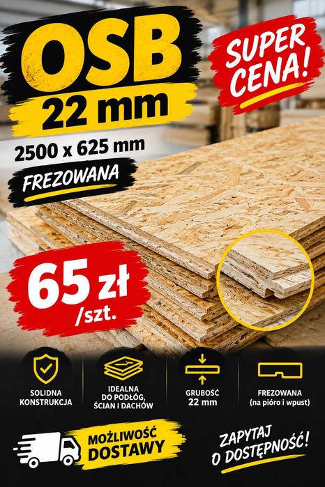 OSB3 22mm 2500x625 frezowana!
