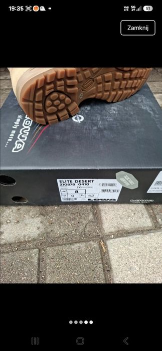 Piaskowe buty trekkingowe Lowa Elite Desert r 42