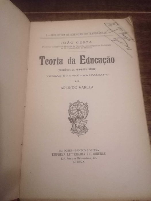 Livro “Teoria da Educação” de João Cesca