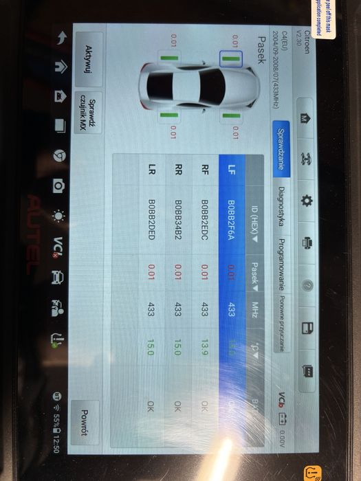 Czujniki TPMS Citroen Peugeot 96568.22980 4szt