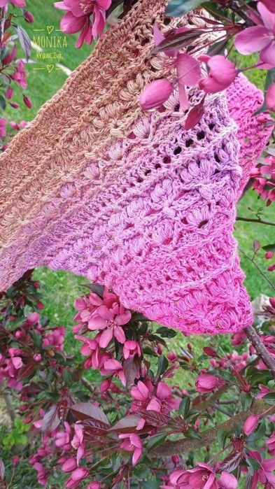 Chusta handmade  ręcznie robiona szydełko
