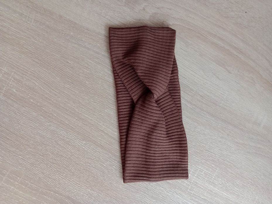 Opaska na głowę przeplatana, bawełniana