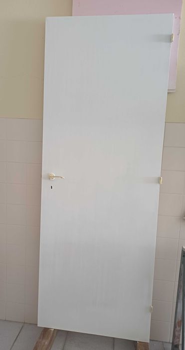 Portas completas  já com primário para pintar,