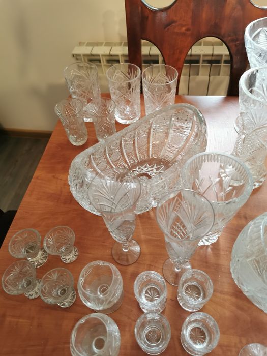 Kryształ PRL duży komplet