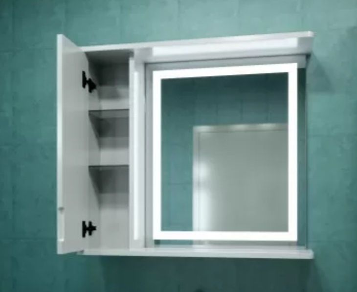 Шкаф с зеркалом и led подсветкой в ванную