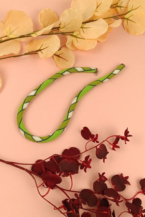 Жгут из бисера ручная работа колье ожерелье гардан силянка