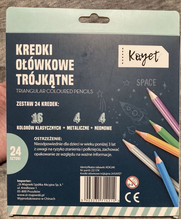 Kredki Kayet 24 sztuki w tym neonowe