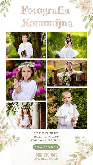 Fotograf Ślub Komunia Chrzest