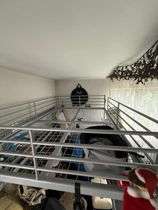 Łóżko pietrowe ikea svarta stora konstrukcja rama