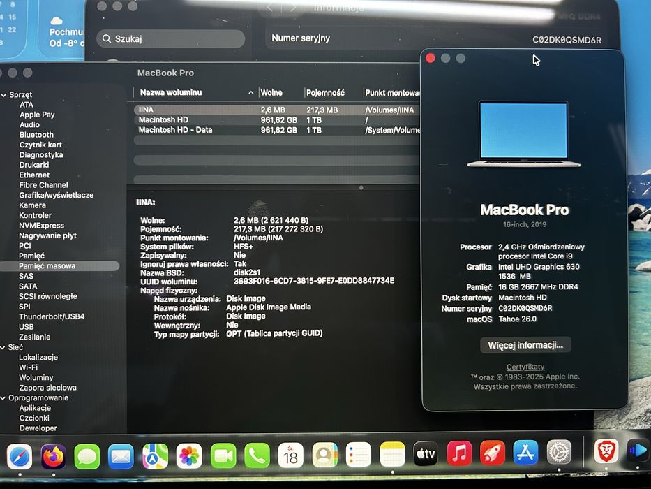 Apple MacBook Pro A2141  Core i9 16-retina | 16GB | 1000GB .2019.