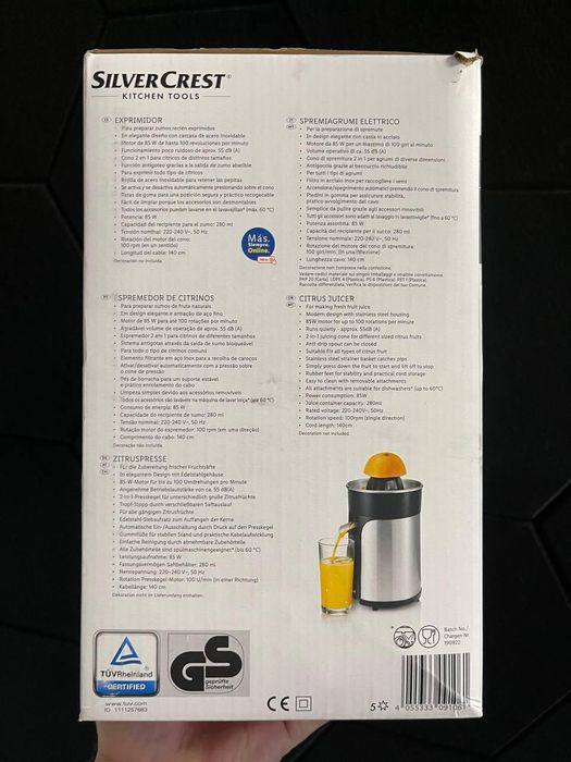 Соковижималка для цитрусових SilverCrest SZP 85 A1 SilverCrest