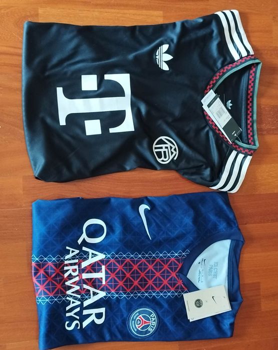 Camisola Bayern Munique e PSG