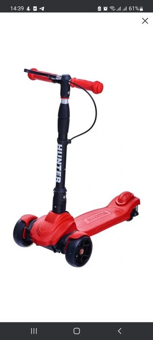 Триколісний самокат Maraton Hunter Red