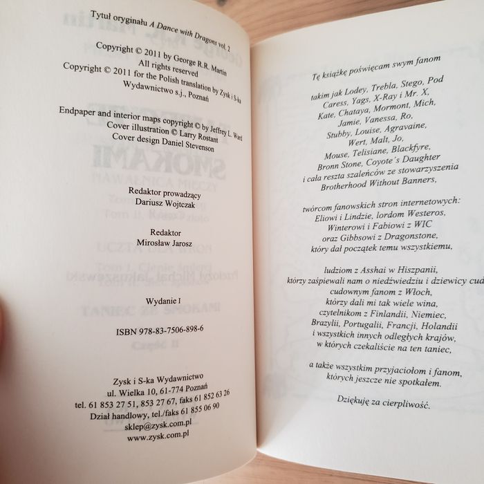 Taniec ze smokami część 1 i 2 George R. R. Martin