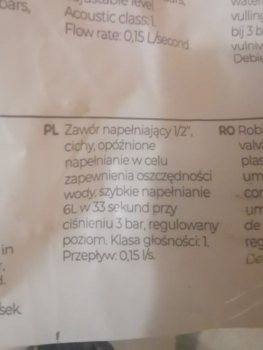 Sprzedam nowa spłuczka