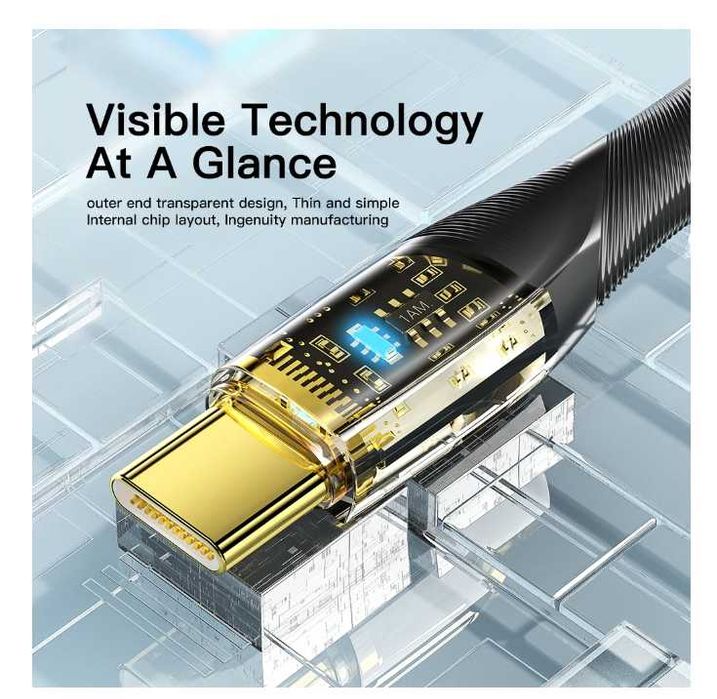 ‼️Кабель Essager USB-Type-C 100W 7A для быстрой зарядки 1метр