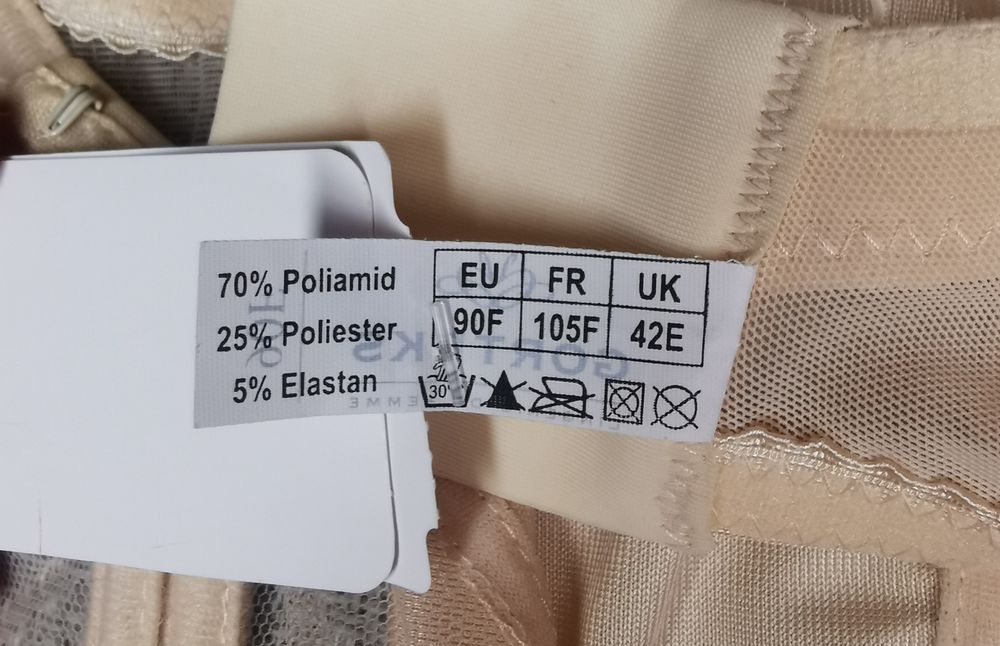 Beżowy biustonosz stanik miękki