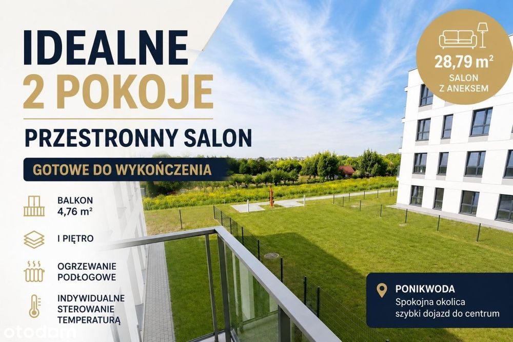2 pokoje, piękny Salon