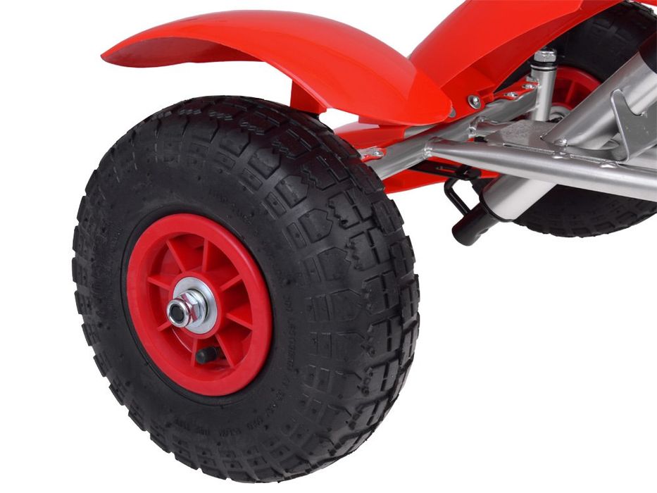 Sportowy Gokart zielony na pedały pompowane koła SP0209