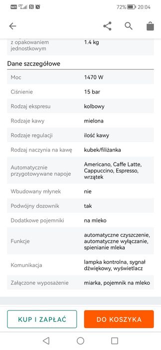 Ekspres do kawy z Lidla