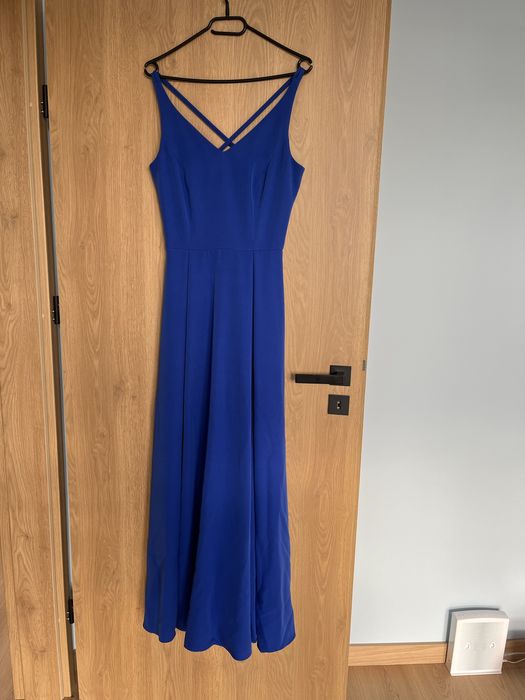 Suknia chabrowa długa balowa/wieczorowa/weselna