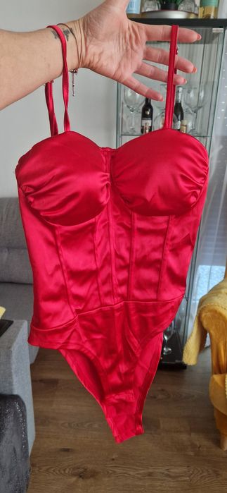 Satynowe body roz S