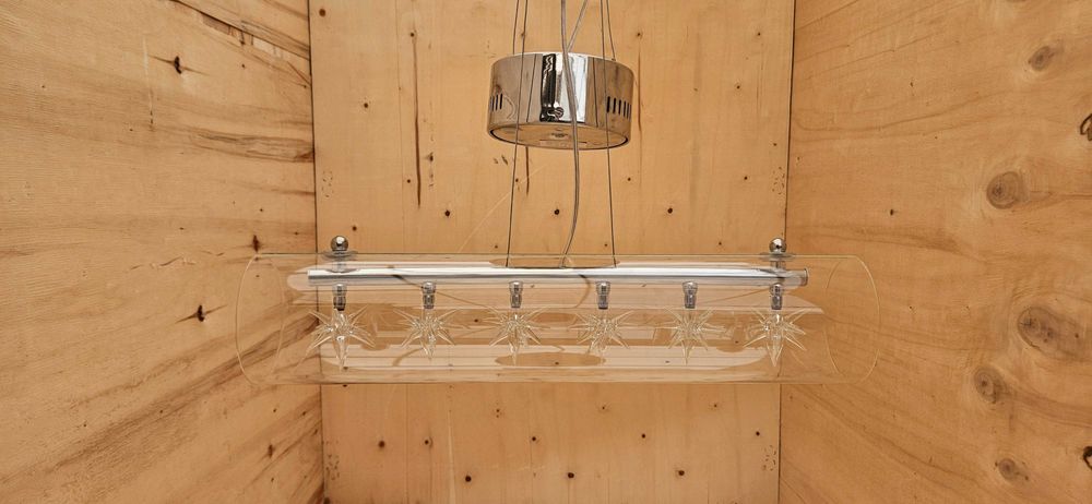 Nowa Lampa Wisząca Tuba "Star Effect" szkło nie plastik, chrom – Modernistyczny Design Kilka sztuk