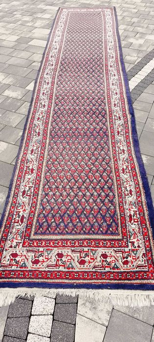 Chodnik wełniany Iran tkany ręcznie 444 x 89 cm wełna