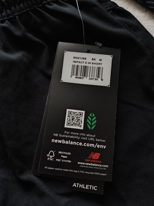Nowe spodenki biegowe Szorty New Balance Impact Run 5 (rozmiar M)