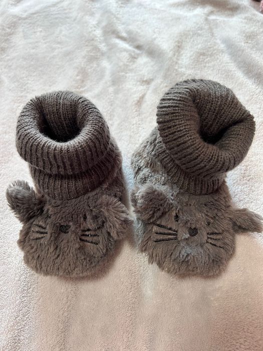 Капці для немовлят сірі теплі